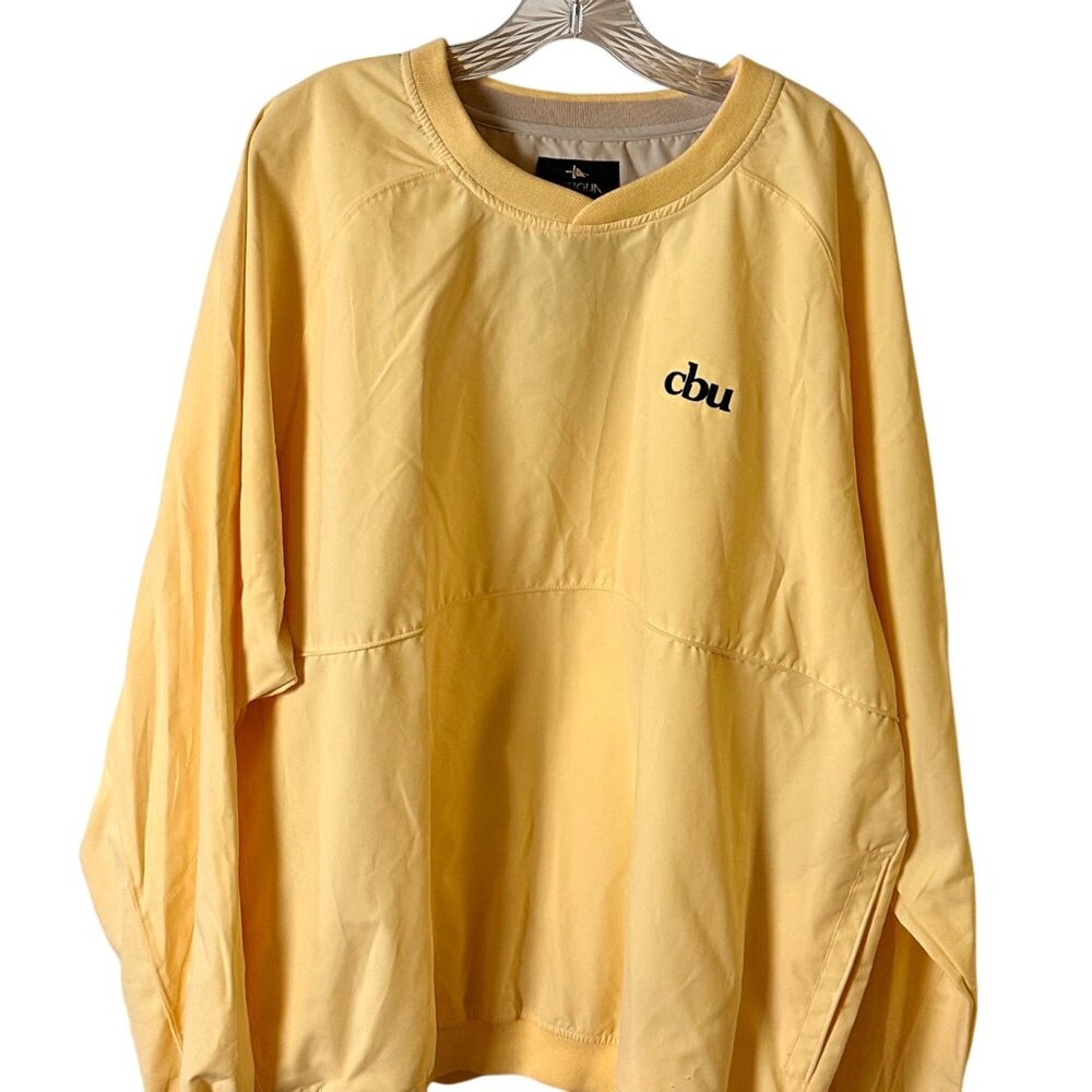 Antigua CBU XL Yellow Pullover Sweatshirt Raglan Sleeves Crewneck Lightweight